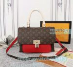 High Clone L---V  Marignan Brown&Red Monogram Empreinte Genuine Leather Handbag